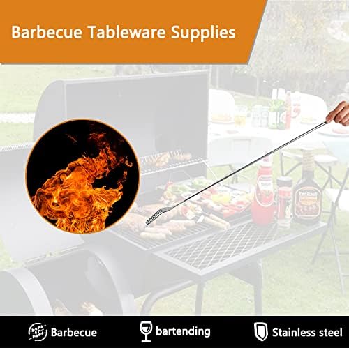 ORULA extendable fork at a BBQ setup ready for serving.