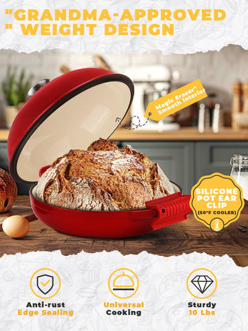 ORWIPO enamel interior resists staining and supports even baking.