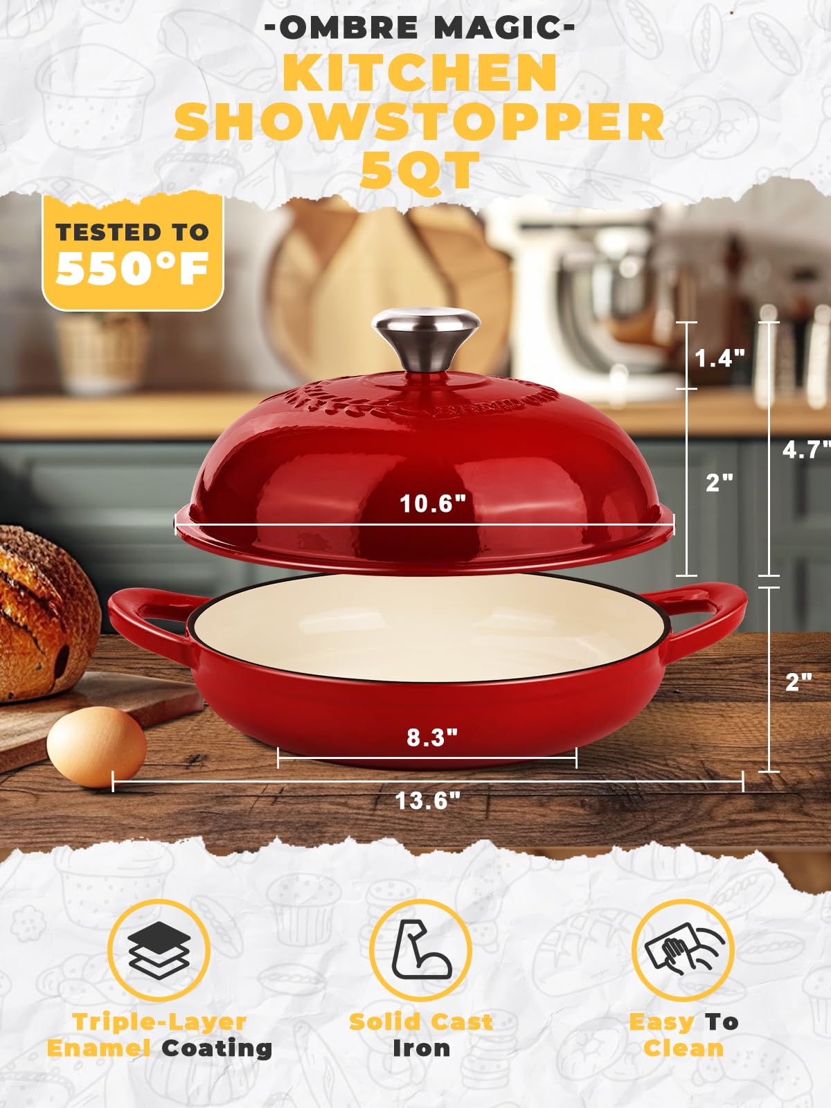 ORWIPO banneton basket shapes durable dough patterns for bakery-style loaves.