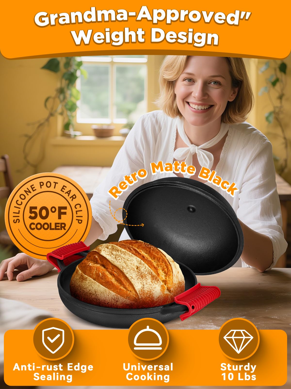 ORWIPO sourdough starter kit included for ready-to-bake artisan loaves at home.