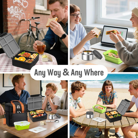 Orylia lunch cooler bag pairs with an ice pack for meals on the go.
