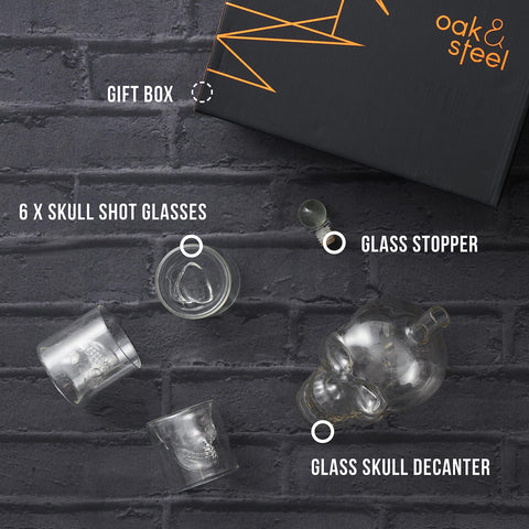 OS Oak & Steel skull bottle lid seals atmosphere and keeps beverages fresh.