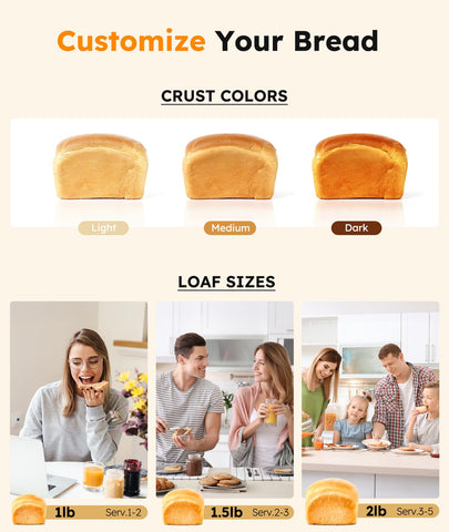 OSIPOTO 2lb loaf in bake cycle, ideal for family dinners.