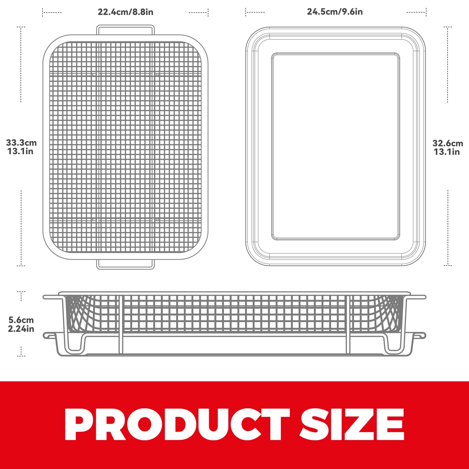 OSJ COOK stainless steel baking tray for durable, versatile oven roasting