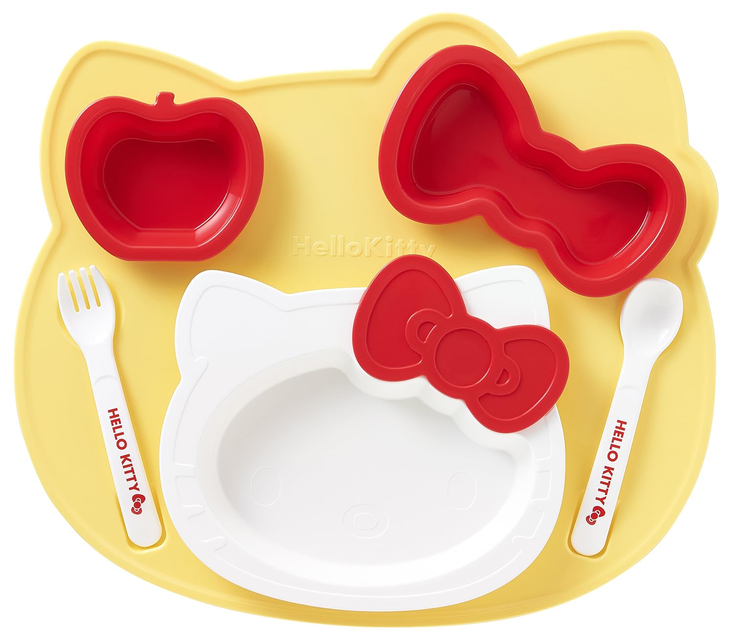 OSK Hello Kitty plate closeup showing a durable, kid-friendly dining surface.