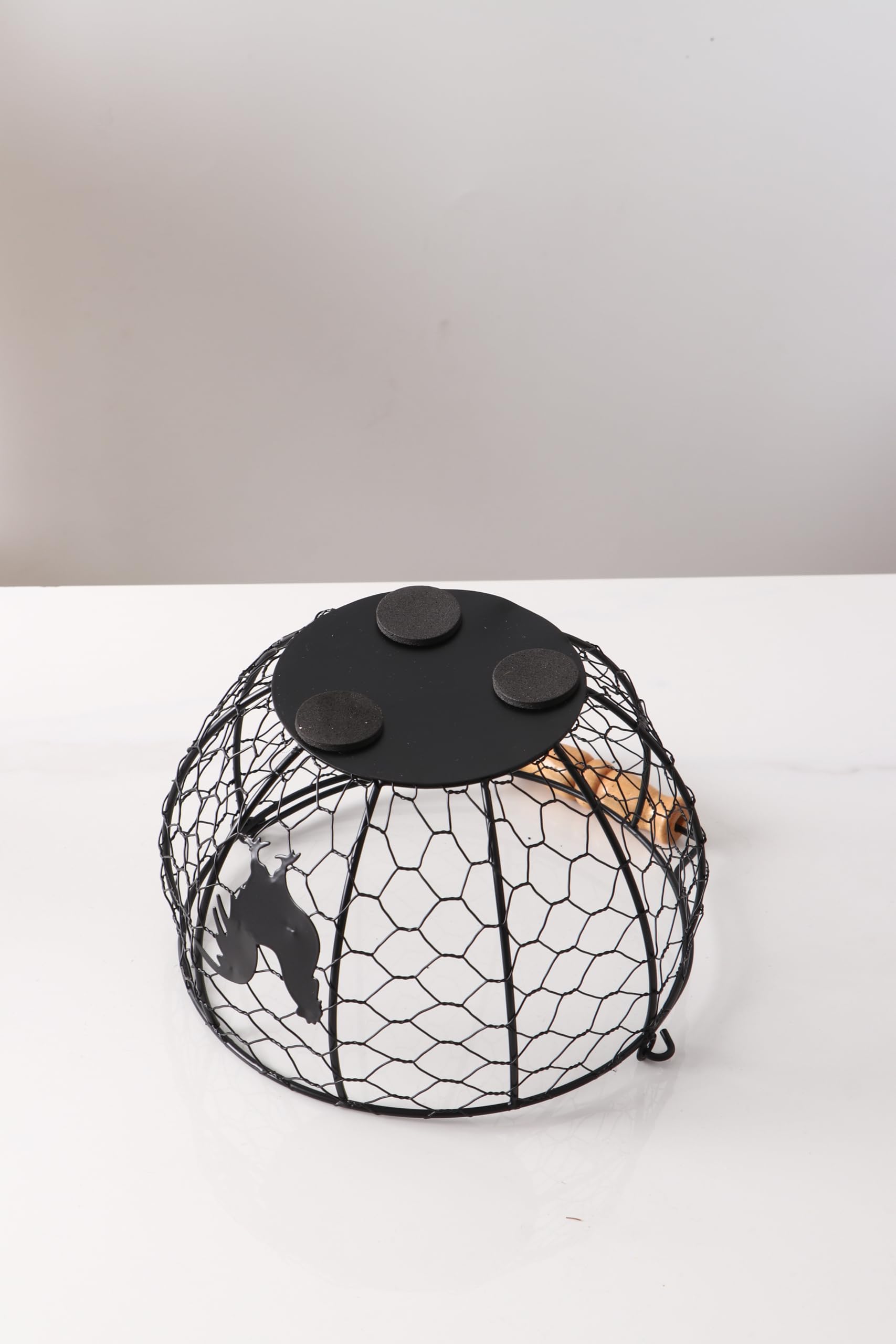 oskas rustic metal basket decorative accent for kitchen or dining room.