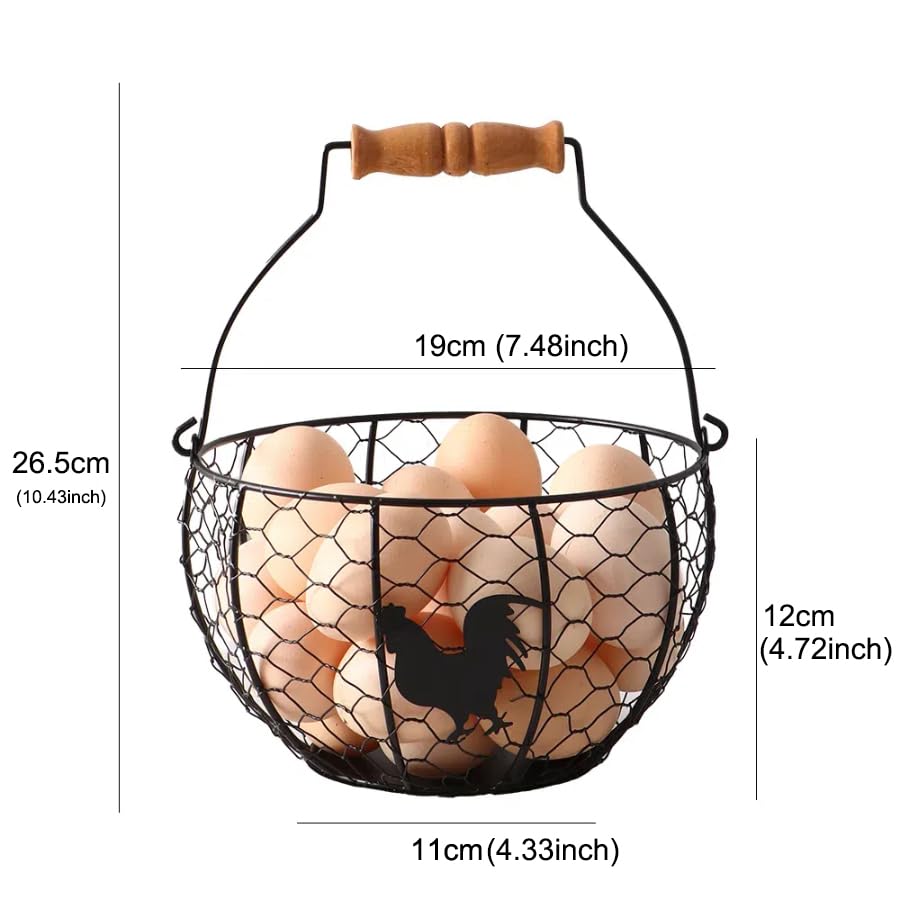 oskas vintage wire egg holder on countertop adds rustic charm while storing eggs.
