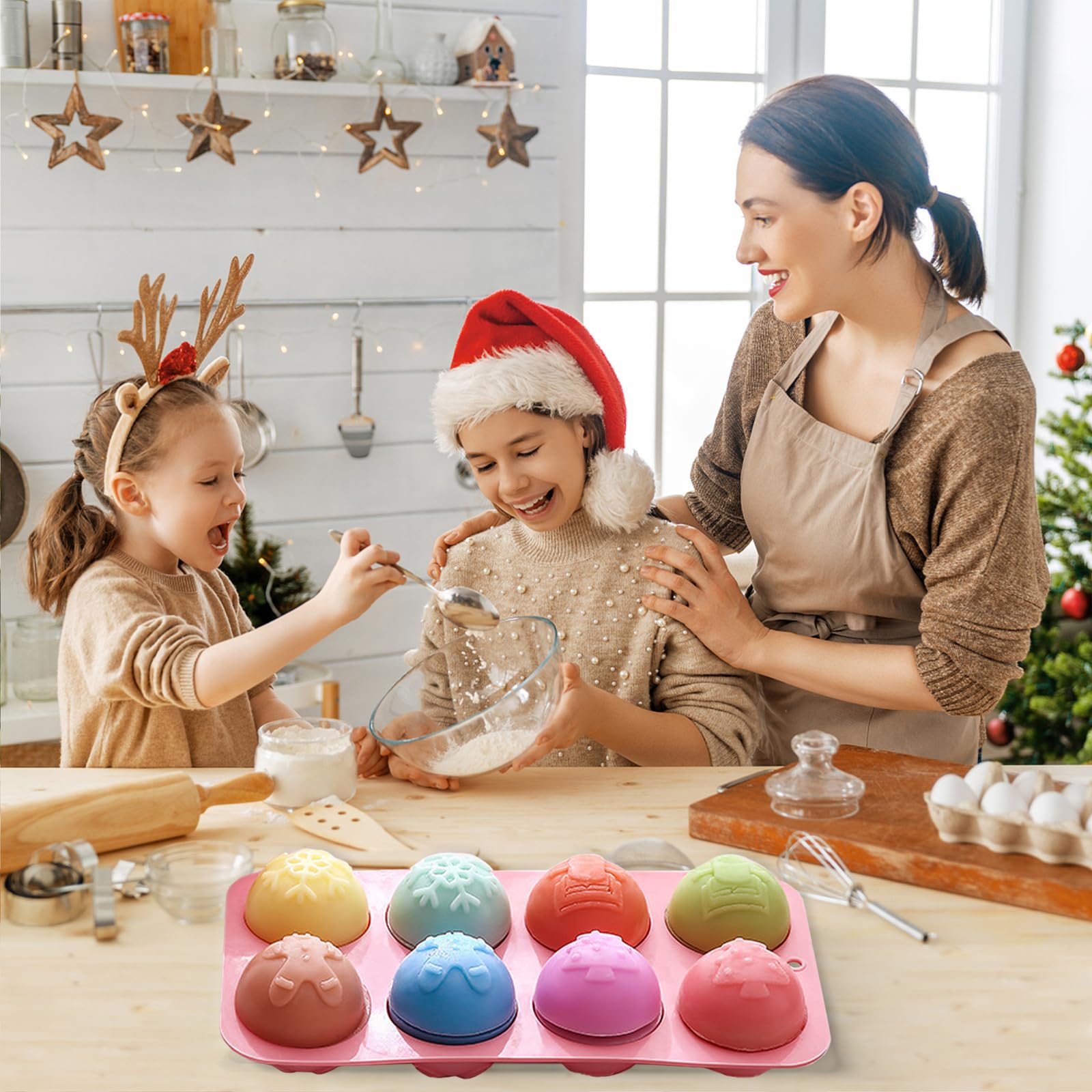 Oskrieel half-sphere mold for smooth chocolates and puddings.
