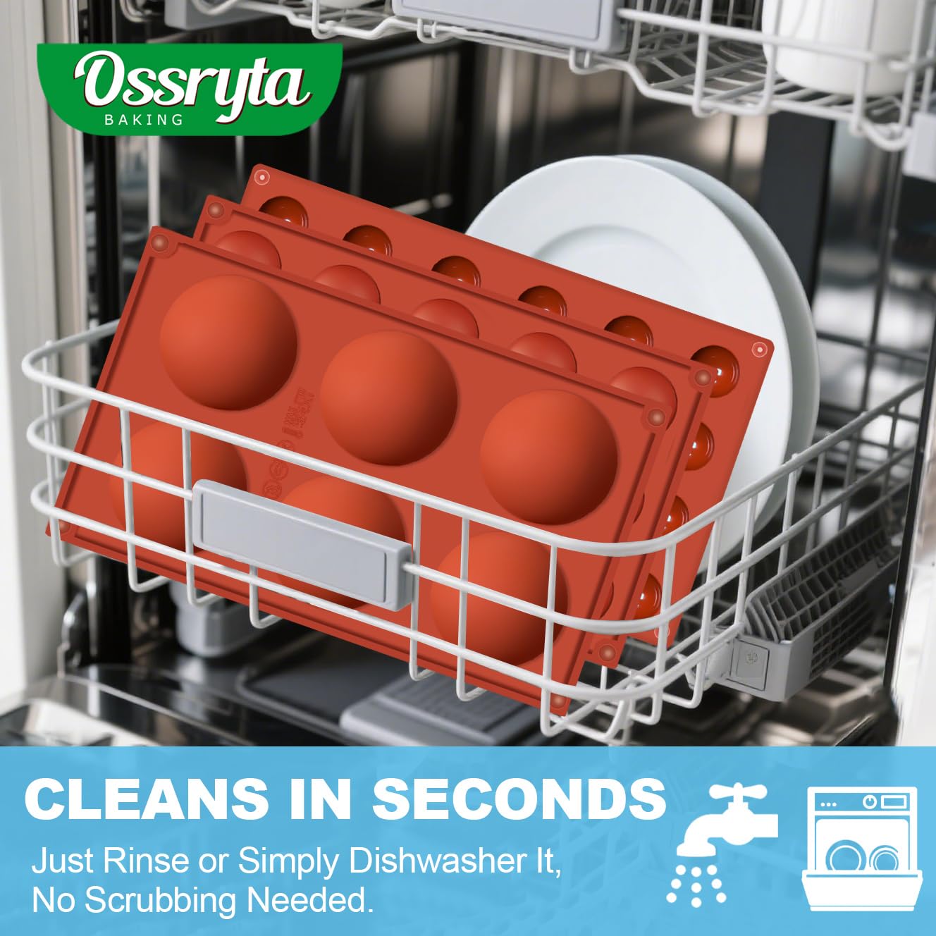 Ossryta dome cakes mold creates glossy, professional dessert domes.