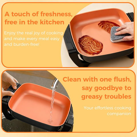 OSTBA cool-touch handles keep hands safe during family cooking sessions
