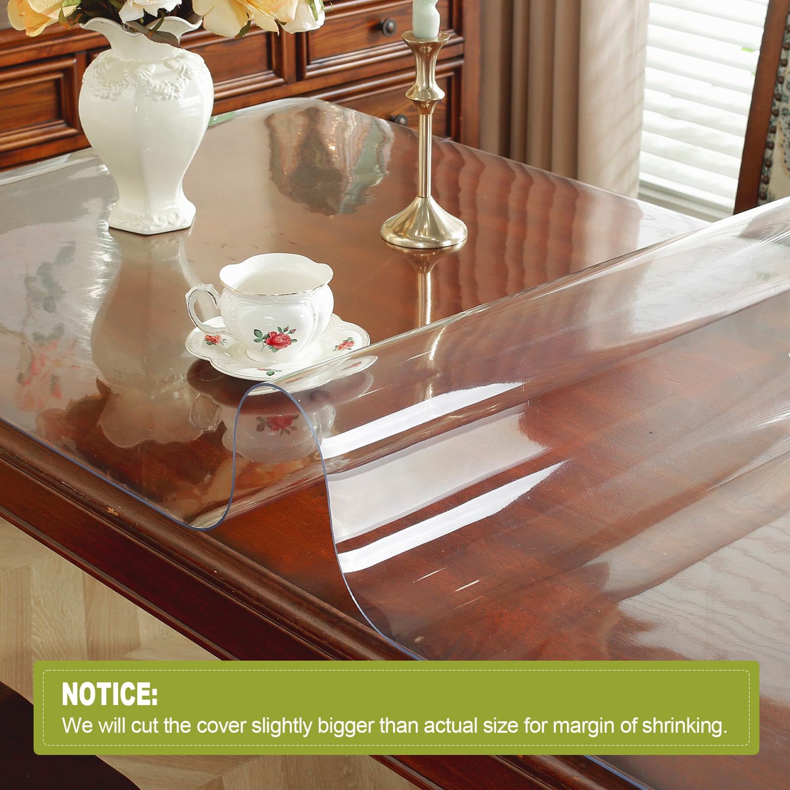 OstepDecor dining table protector for wood surfaces preserves grain while guarding against spills.