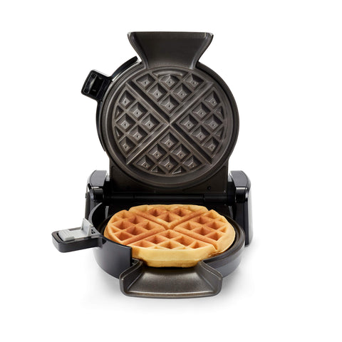 Oster DiamondForce vertical waffle maker front view, durable nonstick coating