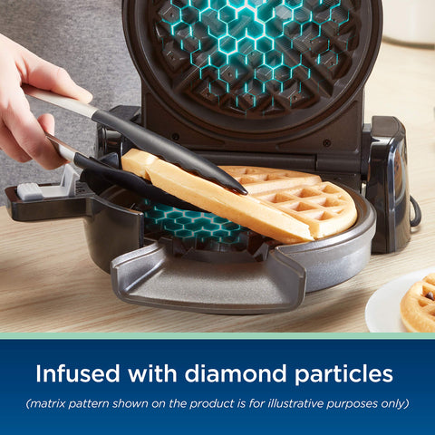 Oster DiamondForce vertical waffle maker measuring cup for precise batter portions