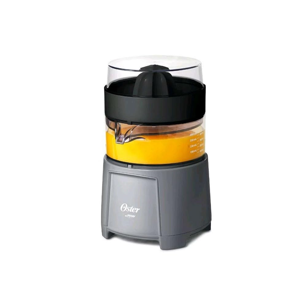 Oster electric citrus juicer base in silver for stable, mess-free juicing.