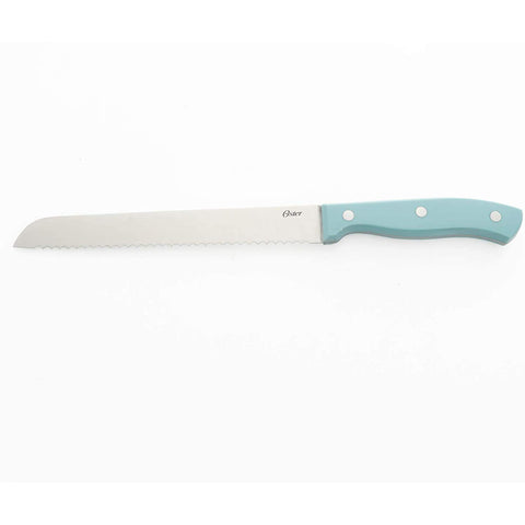 Oster Evansville knife sharpener included for edge maintenance.
