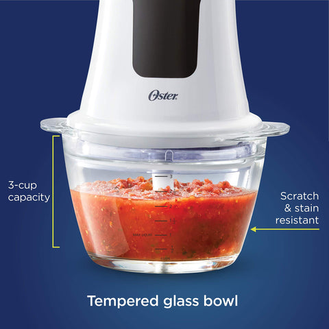 Oster chopper with whisk attachment ideal for dressings and whipped toppings.