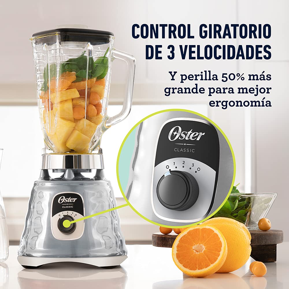 Oster Original 3-Speed Chrome Blender 50 percent larger dial for easy control