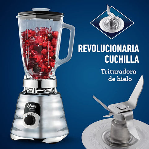 Oster Original 3-Speed Chrome Blender all-metal drive system detail