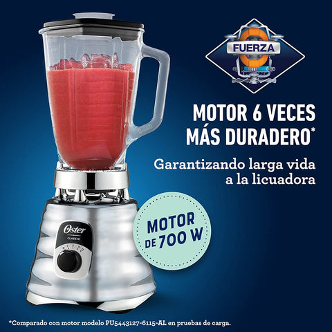 Oster Original 3-Speed Chrome Blender glass jar with 5-cup capacity