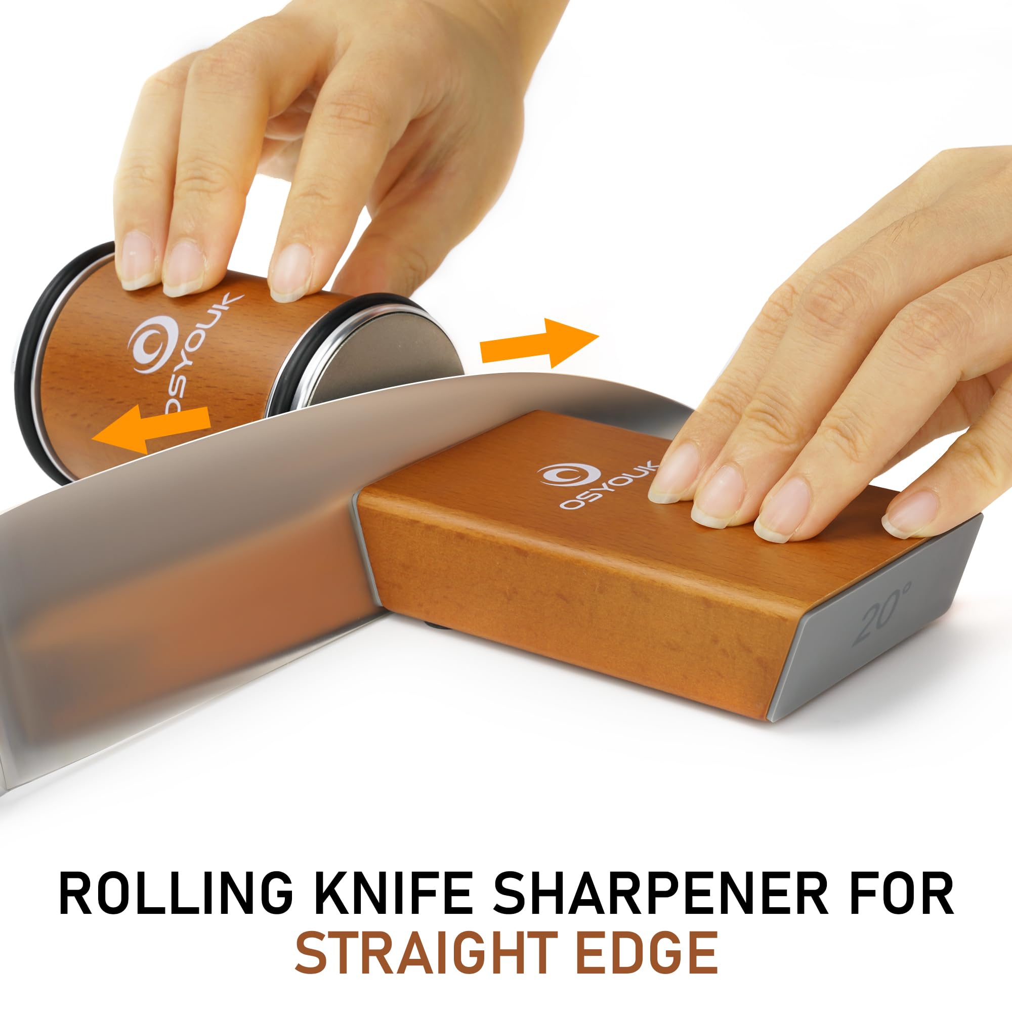 Osyouk magnetic angle system locks blades at 15 or 20 degrees.