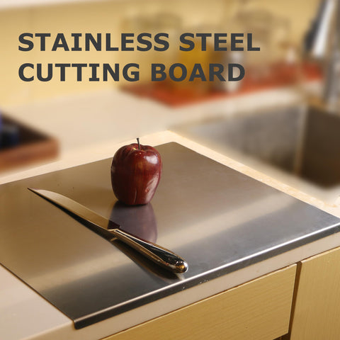 OTAVILEM heavy-duty metal cutting board for durable chopping.