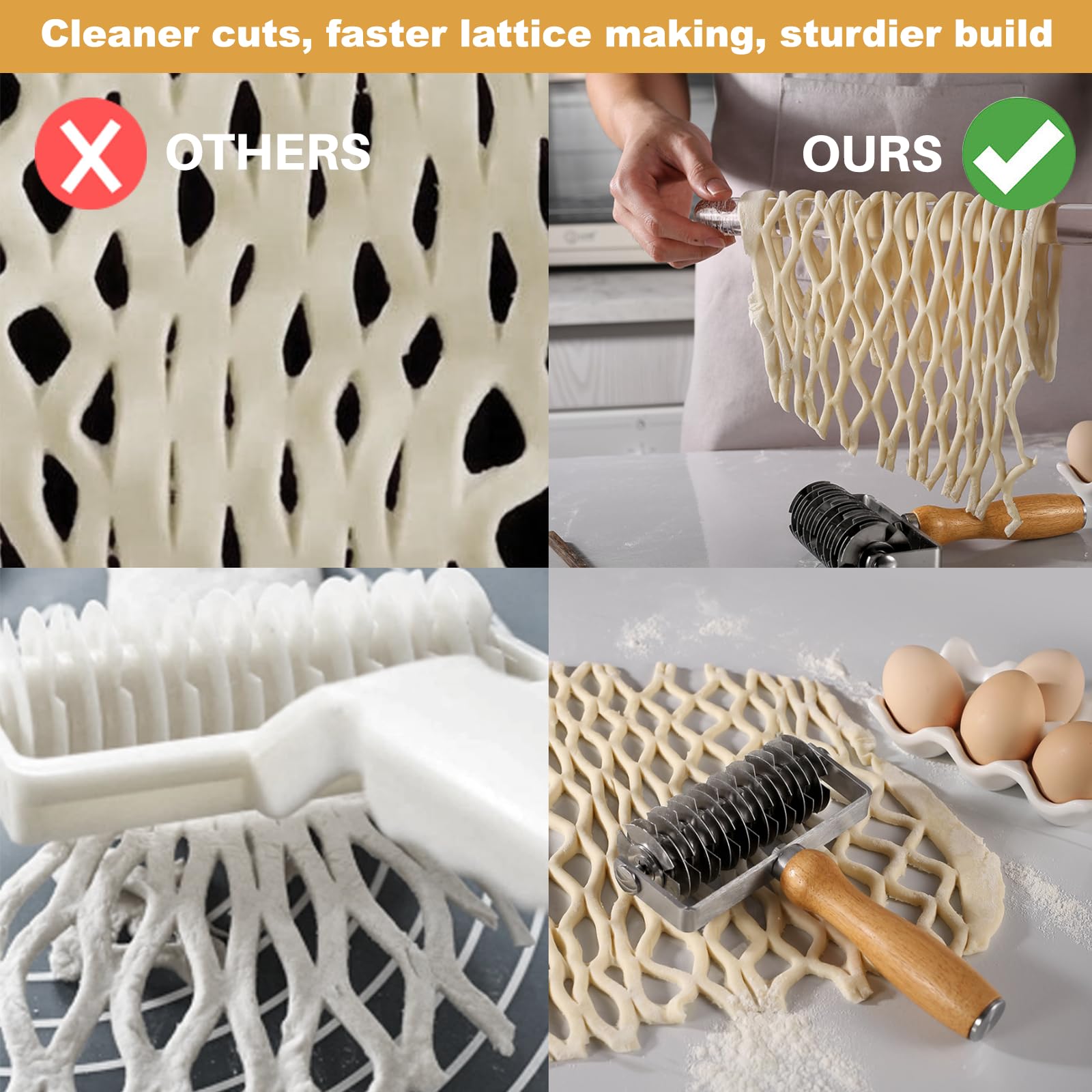 Otawe bread lattice tool shapes decorative crusts on loaves.