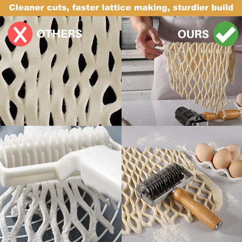 Otawe bread lattice tool shapes decorative crusts on loaves.