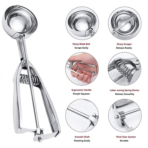 OTEHETOT medium cookie scoop for evenly shaped cookies and fruit portions.