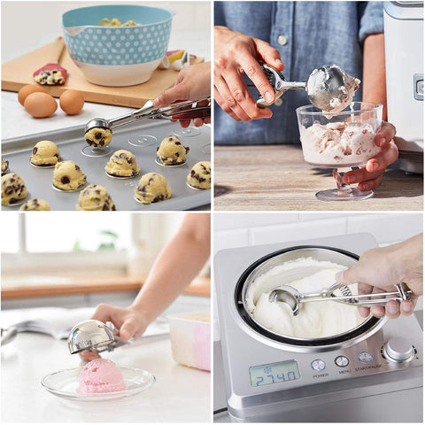 OTEHETOT small cookie scoop for precise portions of dough and desserts.