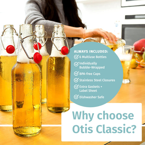 Otis Classic dishwasher-safe glass bottle simplifies cleaning after use.
