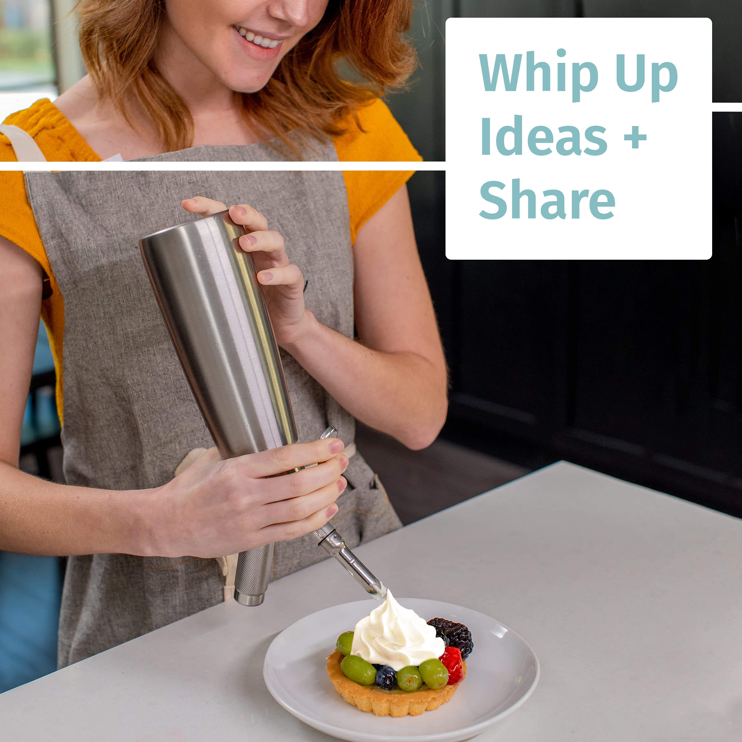 Otis Classic compatible with N2O chargers for whipped cream creation