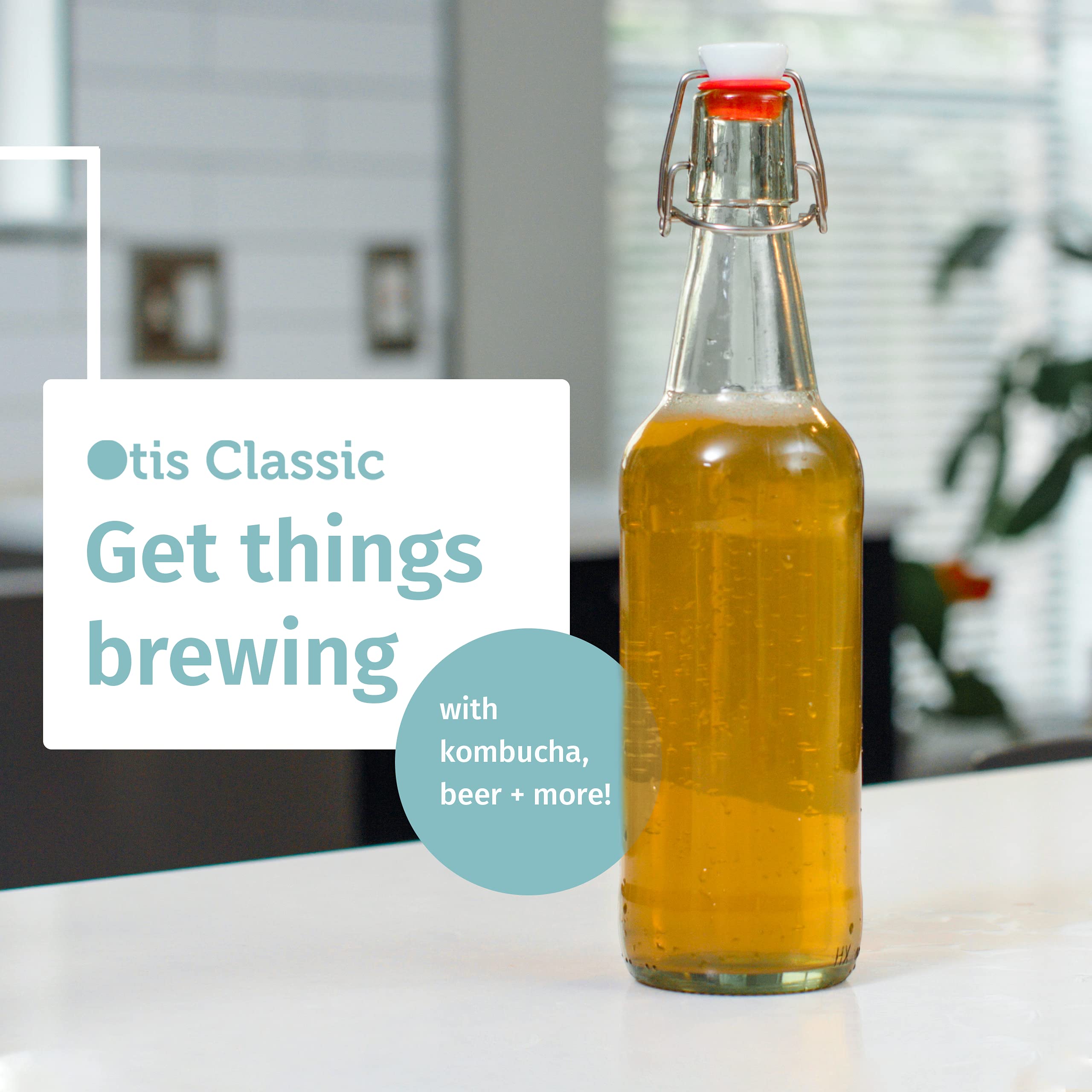 Otis Classic clear bottles store vanilla extract, hot sauces, and more.