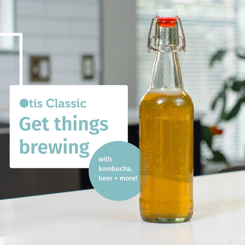 Otis Classic clear bottles store vanilla extract, hot sauces, and more.