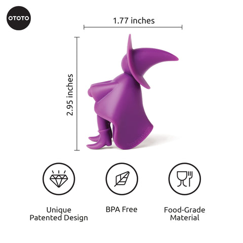 Close-up of OTOTO Agatha silicone spoon rest showing heat-resistant material.