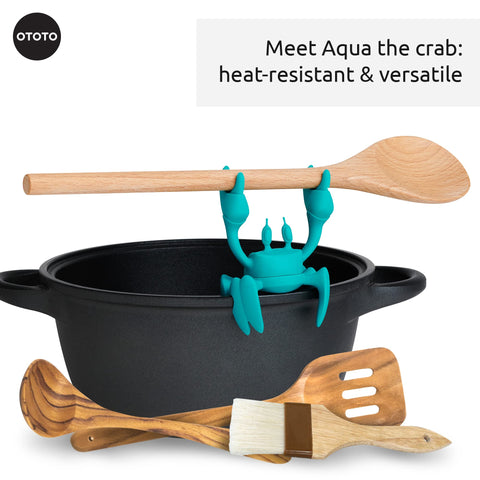 OTOTO Aqua the Crab catches drips, helping keep counters cleaner.