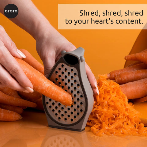 OTOTO Barry the Bear Grater non-slip base helps stable shredding on the counter.