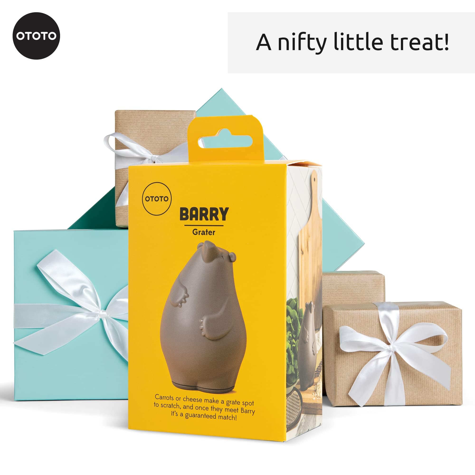OTOTO Barry the Bear Grater handles parmesan, carrots, nuts, and more with ease.