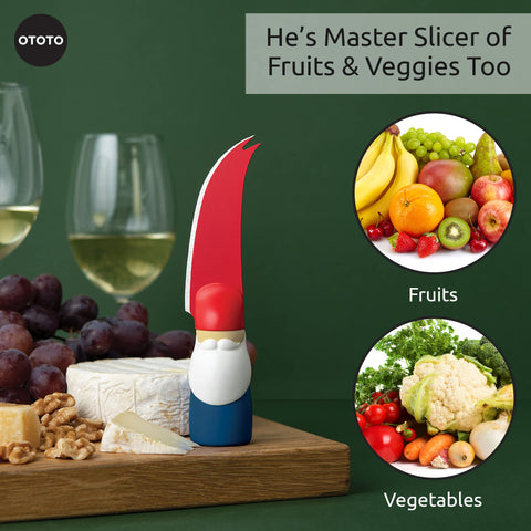 OTOTO Bert cheese knife gift-ready packaging suited for gnome lovers.