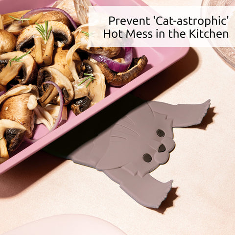 OTOTO BPA-free mat-trivet-scaredy-cat provides durable, non-slip protection for hot cookware