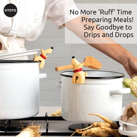 OTOTO Buddy heat-resistant spoon rest; ideal for ladles and spatulas while simmering sauces