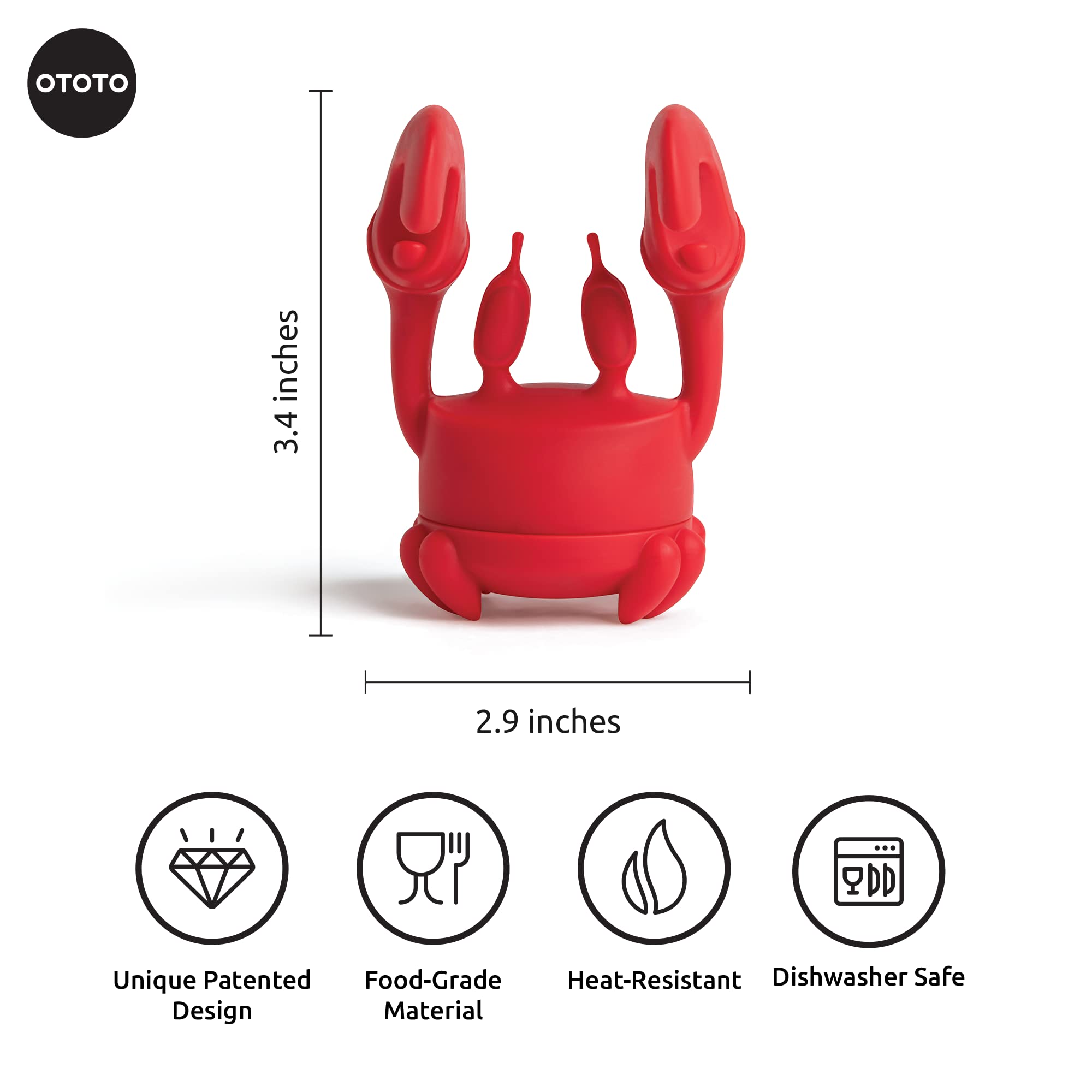 OTOTO Crab Tea Infuser BPA-free silicone, easy to clean