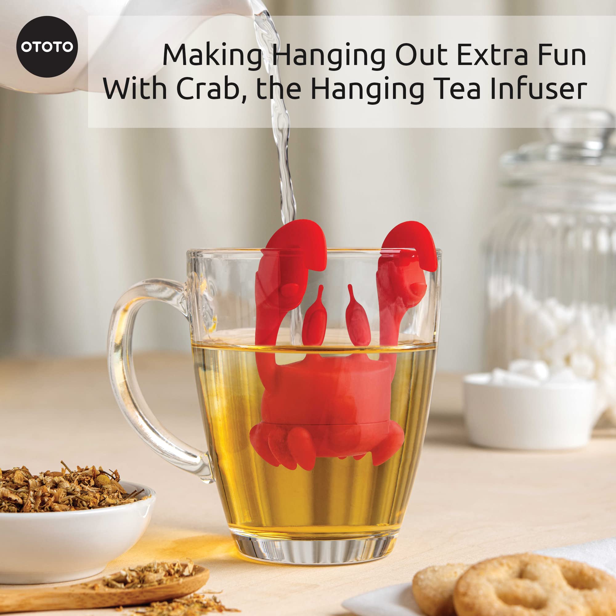 OTOTO Crab Tea Infuser dishwasher-safe design for quick cleanup