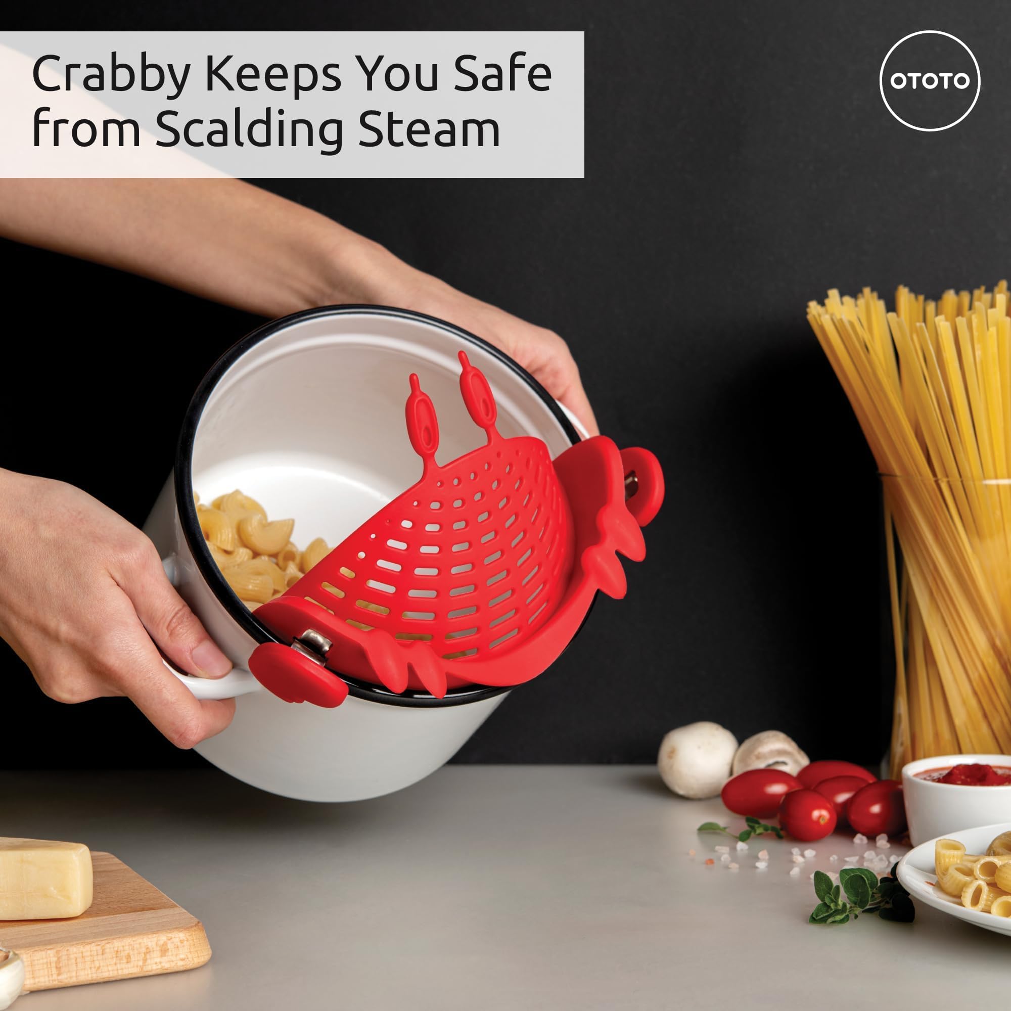 OTOTO Crabby withstanding boiling water for durable kitchen use.