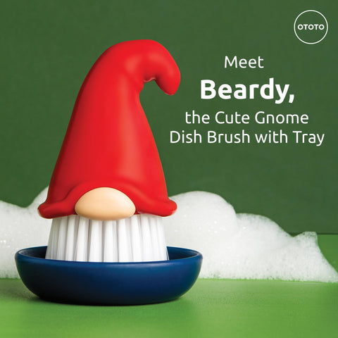 OTOTO Beardy Gnome dishwasher-safe dish brush for quick post-meal cleanup