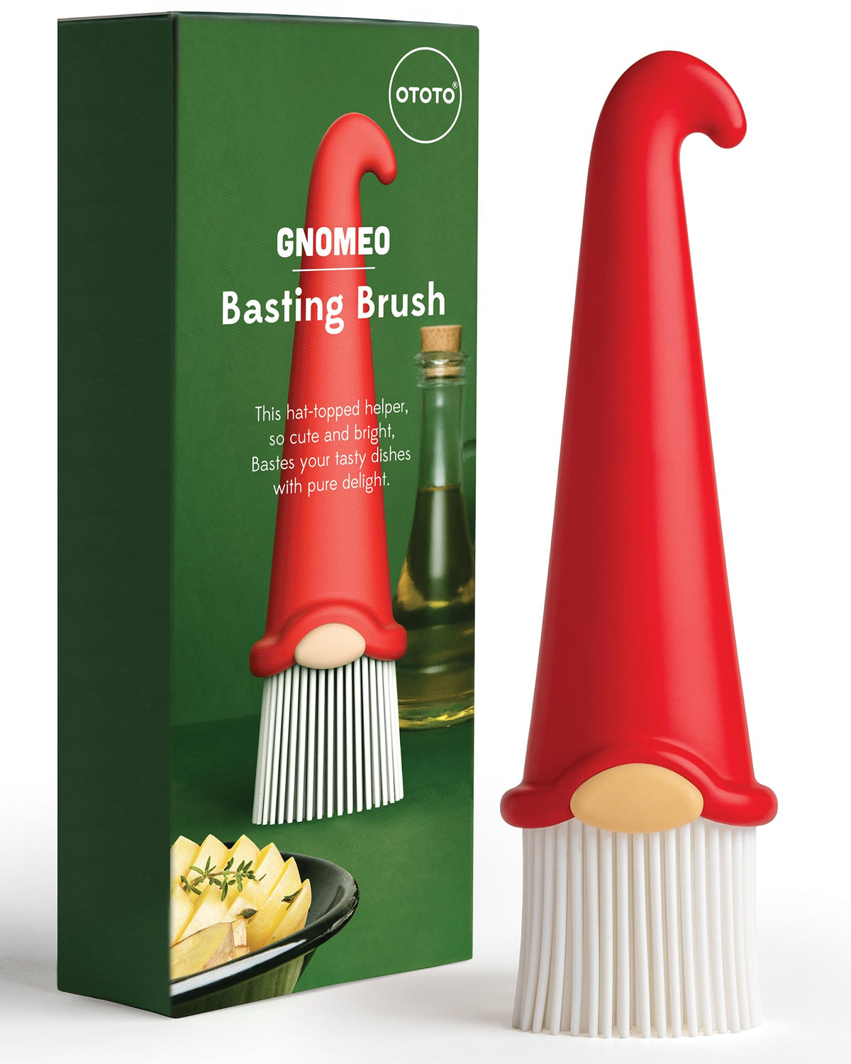 OTOTO Gnomeo pastry brush cap for precise glaze control.