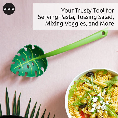 OTOTO Jungle Spoon Monstera on rack, dishwasher-safe design