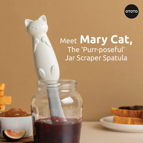 OTOTO Mary Cat silicone tail flexes for easy scraping and spreading