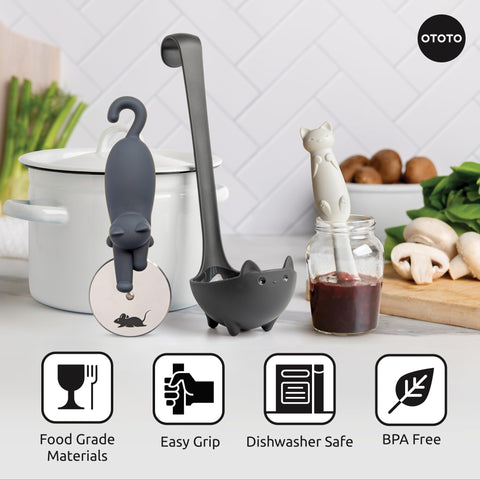 OTOTO Muscateers BPA-free-durable-tools ensure safe, long-lasting use for slicing, stirring, and scraping.