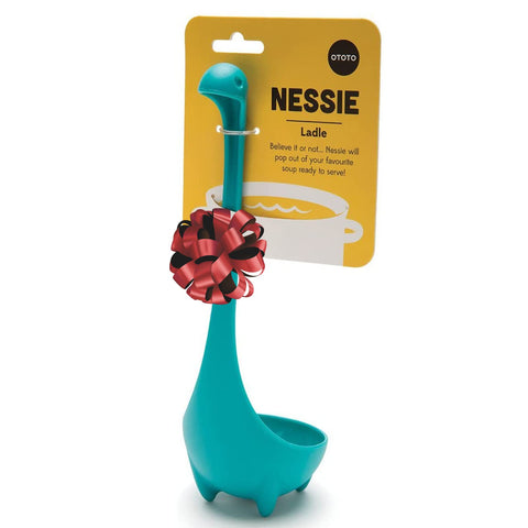 OTOTO Nessie ladle front view for playful cooking and easy serving.