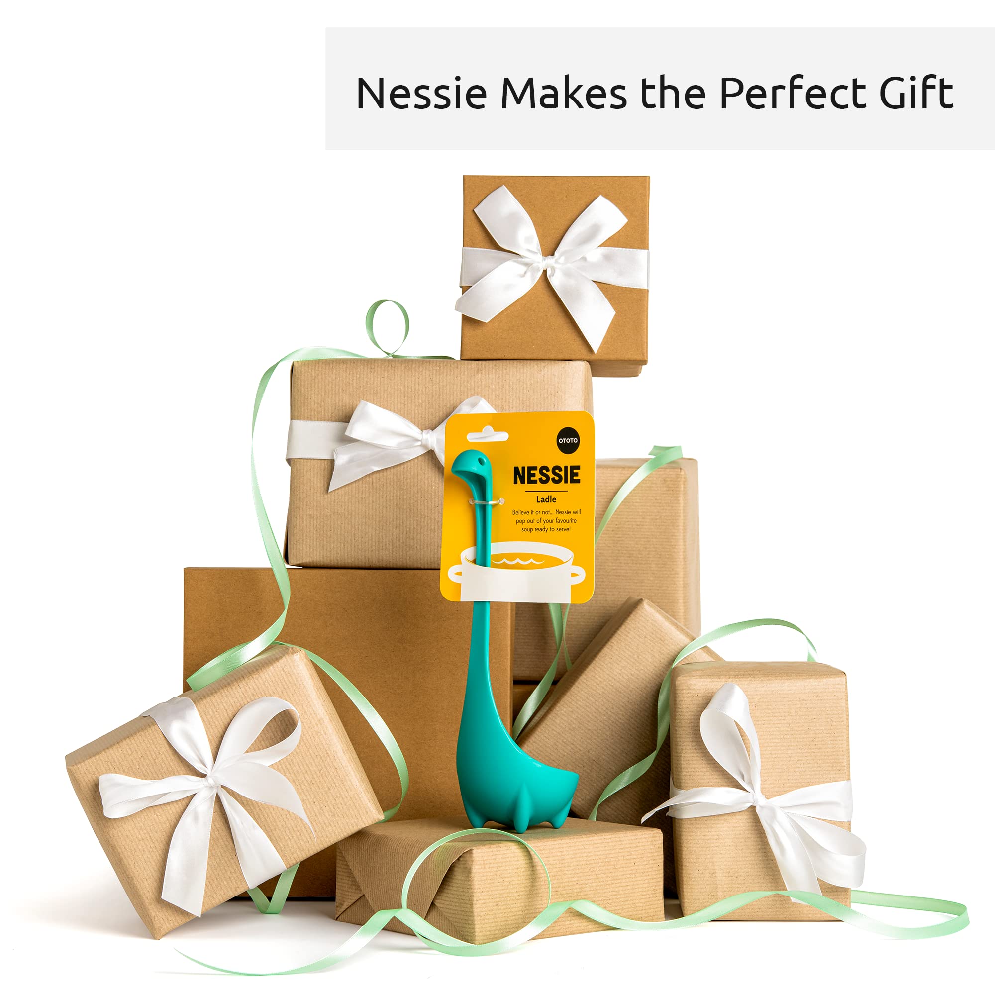 OTOTO Nessie ladle gift-ready packaging highlights quirky kitchen gift.